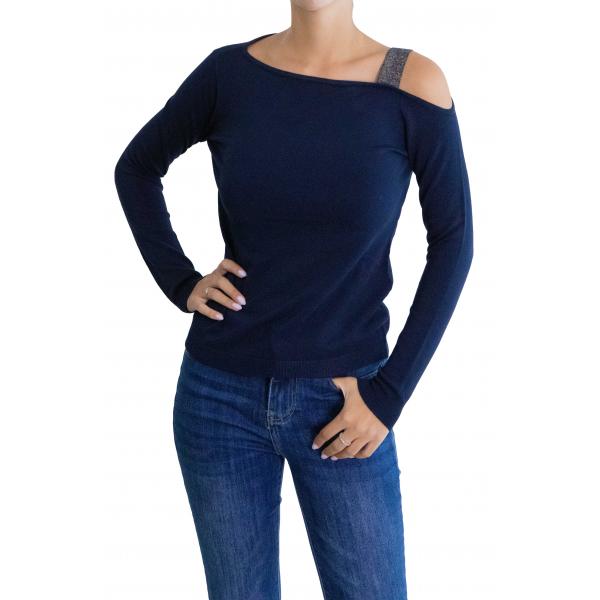 Maglia con dettaglio spalla glitter 